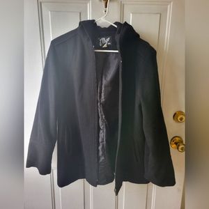 Women's black 70% wool coat